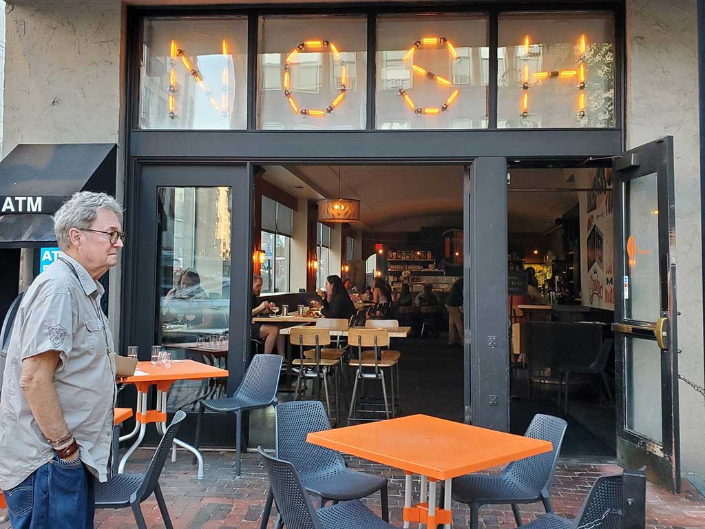 West End News - Layne Witherell outside of NOSH in downtown Portland