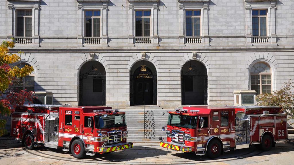 New fire truck engines