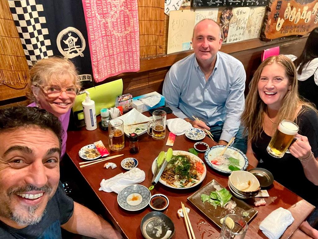 Tea house in Tokyo with Nancy Dorrans and friends