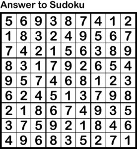 Sudoku solution - Feb. 2024