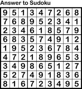 Puzzle Solutions - Answer to Sudoku
