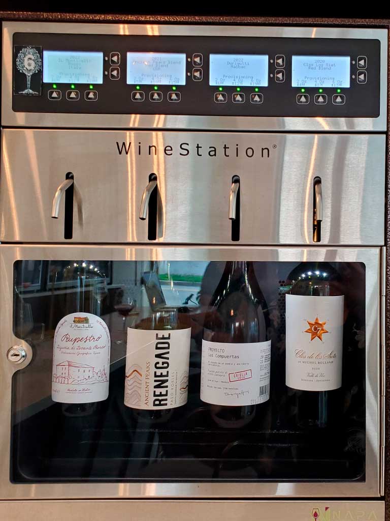 Wine station at Angoor