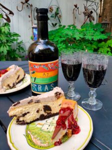 A7 Americano w/ blueberry and raspberry cheesecakes