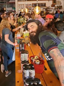 Leon with Freedom's Edge at CiderFeast 2025, Portland, ME