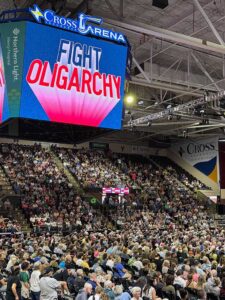 Fight Oligarchy rally at Cross Arena
