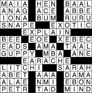 Crossword Solution Apr Ed 2026