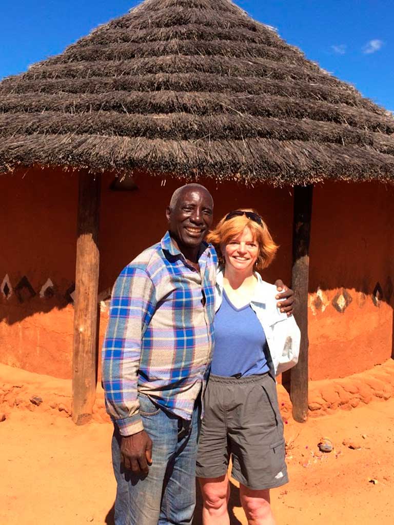Nancy Dorrans with Zim chief