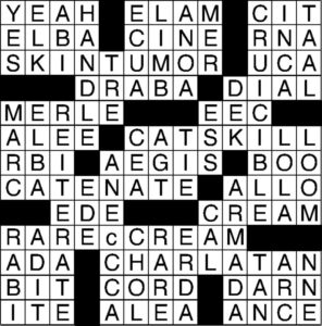 Crossword puzzle solution June Edition