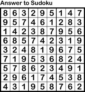 West End News - Sudoku Answer July 2026